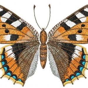 Aglais urticae butterfly embroidery design