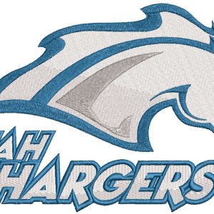 Alabama-Huntsville Chargers logo embroidery design