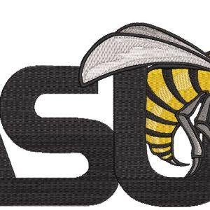 Alabama State Hornets logo embroidery design
