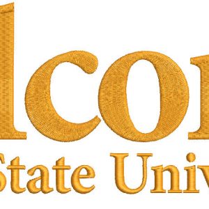 Alcorn state university logo embroidery design