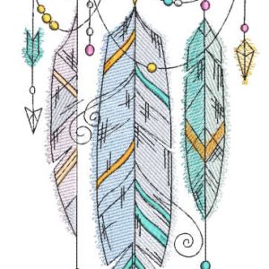 All colors of Native America embroidery design