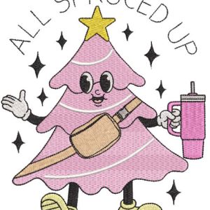 All spruced up embroidery design
