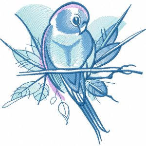 Lonely swallow embroidery design