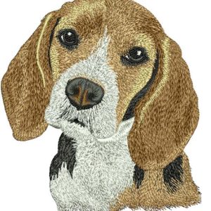 American Beagle embroidery design
