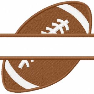 American football ball split embroidery design