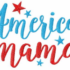 American mama embroidery design