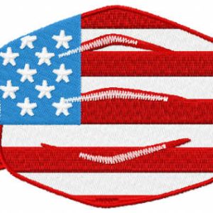American nurse mask embroidery design