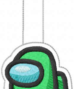 Snap tab among us  embroidery design