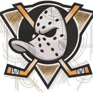 Anaheim Ducks Jersey Modern art logo embroidery design