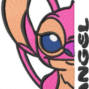 Angel one side embroidery design