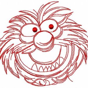 Animal Drumer embroidery design