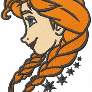 Anna loving time embroidery design