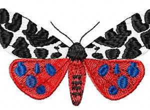 Arctia caja butterfly embroidery design