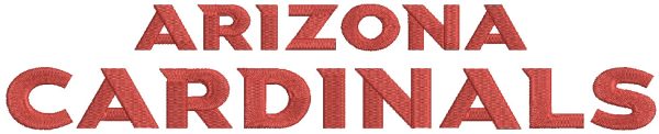 Arizona Cardinals wordmark logo embroidery design
