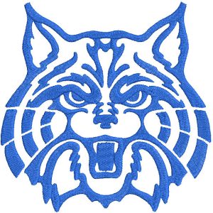 Arizona Wildcats blue logo embroidery design