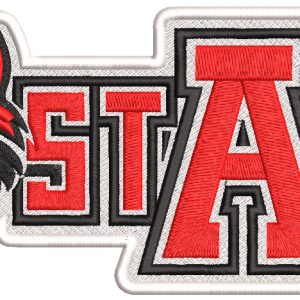 Arkansas State University logo embroidery design