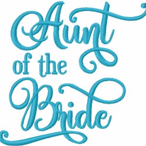 Aunt of the bride embroidery design