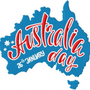 Australian Day 26 Jan embroidery design