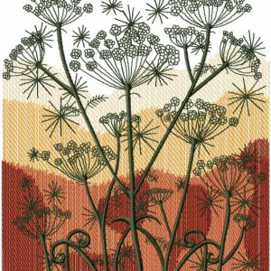 Autumn field embroidery design