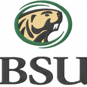 BSU logo embroidery design