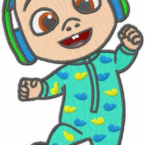 Baby Johny Cocomelon embroidery design