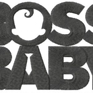 Boss baby logo embroidery design