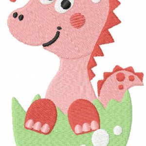 Baby dino embroidery design