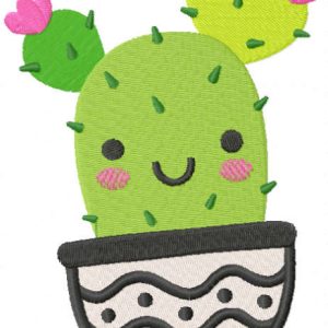 Baby girl succulent embroidery design