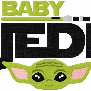 Baby jedi embroidery design