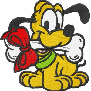 Baby pluto embroidery design