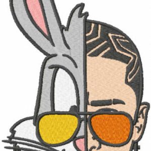 Bad Bunny embroidery design