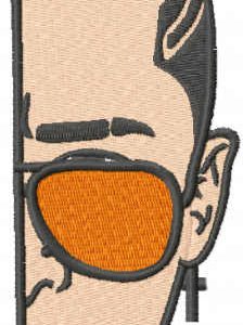 Bad bunny behind the door embroidery design