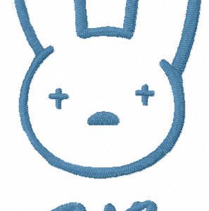 Bad bunny full logo embroidery design