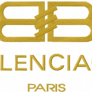 Balenciaga logo embroidery design