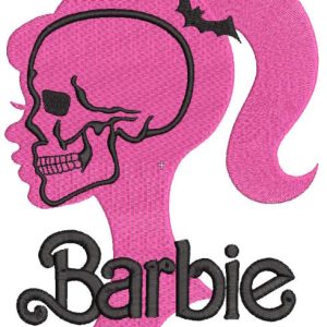 Barbie Halloween style embroidery design