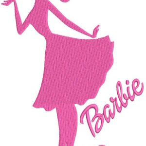 Barbie kiss embroidery design