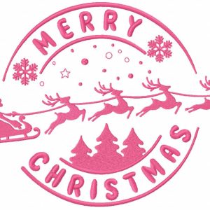 Barbie Merry Christmas embroidery design