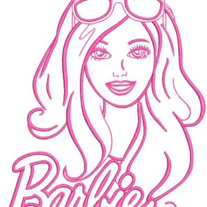 Barbie vacation style embroidery design