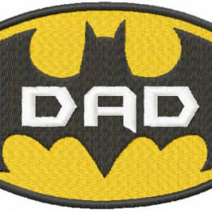 Batman Dad embroidery design