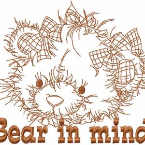 Bear in mind embroidery design