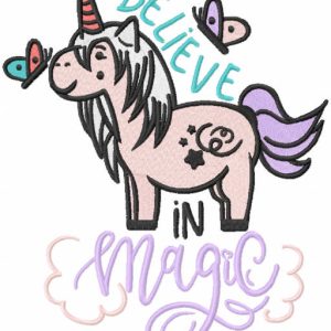 Believe in magic embroidery design
