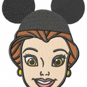 Belle Mickey team embroidery design