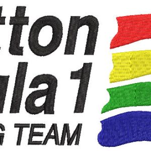 Benetton formula 1 racing team logo embroidery design