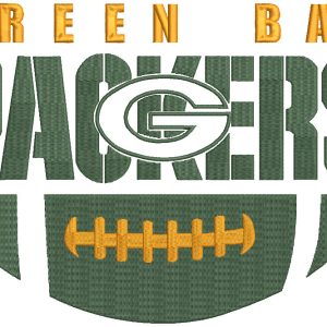 Big Green bay packers logo embroidery design