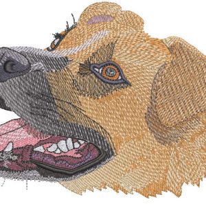 Big dog muzzle embroidery design