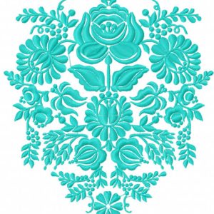 Big flower decoration embroidery design