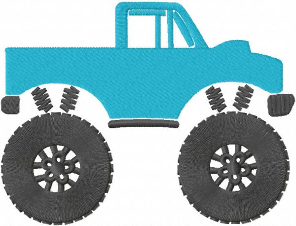Big monster track embroidery design