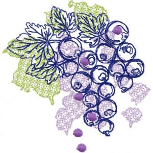 Black currant embroidery design