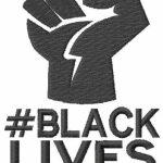 Black lives matter embroidery design