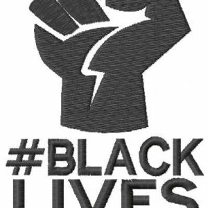 Black lives matter embroidery design